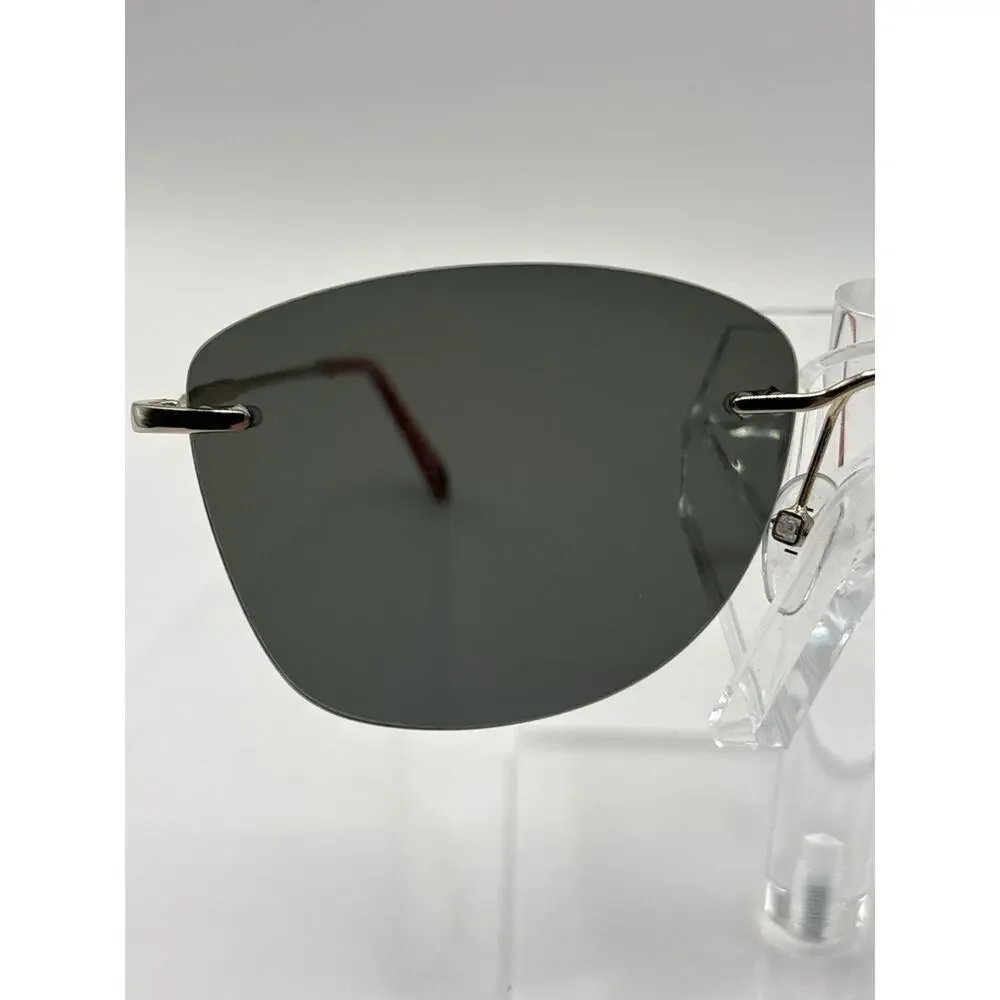 Yoji 32-001430 Rimless Sunglasses Gold Coral Dark Lens 56-18-145 Unisex
